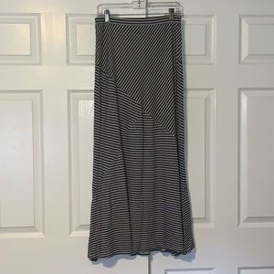 Lucky Brand Navy & White Striped Maxi Skirt